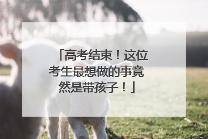 高考结束！这位考生最想做的事竟然是带孩子！